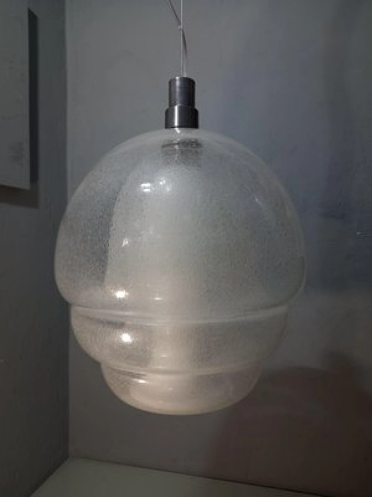 Pullegous glass ceiling lamp by Carlo Nason for Mazzega, 1980s 1