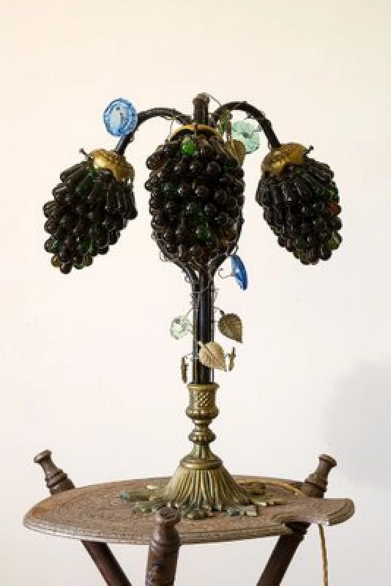 Art Nouveau lamp with Murano glass shade, 1920s 13