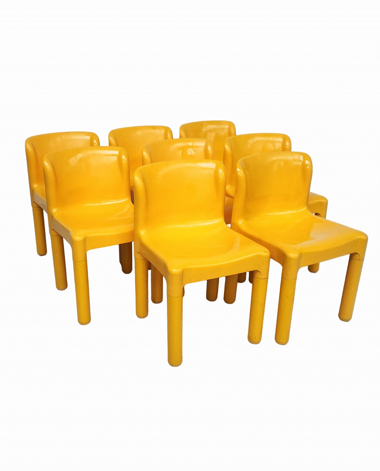 8 Chairs 4875 by Carlo Bartoli for Kartell, 1970s 16