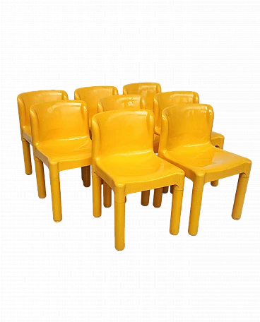 8 Chairs 4875 by Carlo Bartoli for Kartell, 1970s