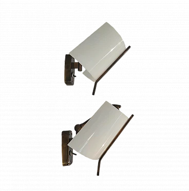 Pair of perspex and metal 2095 wall lights by Stilnovo, 1950s