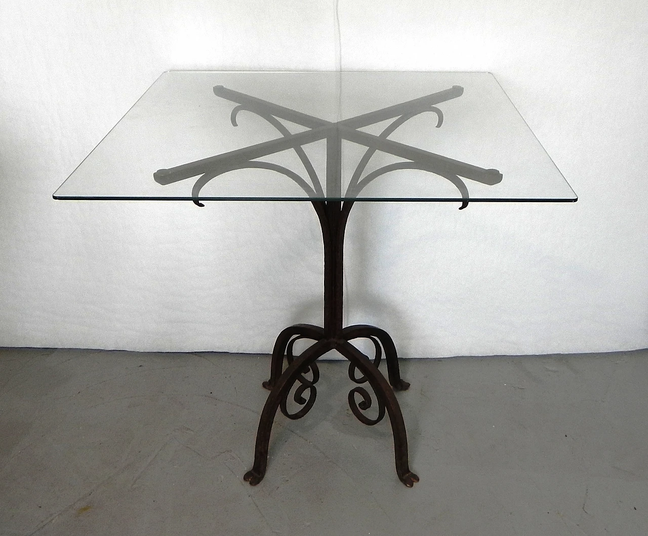 Wrought iron side table base, 1950s 7