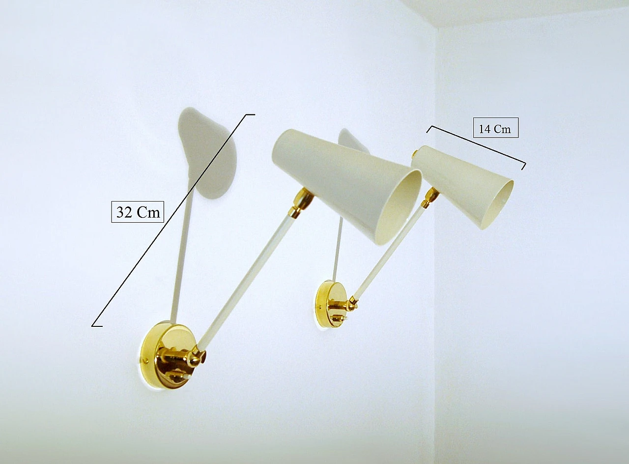 Lacquered metal wall light with switch 10