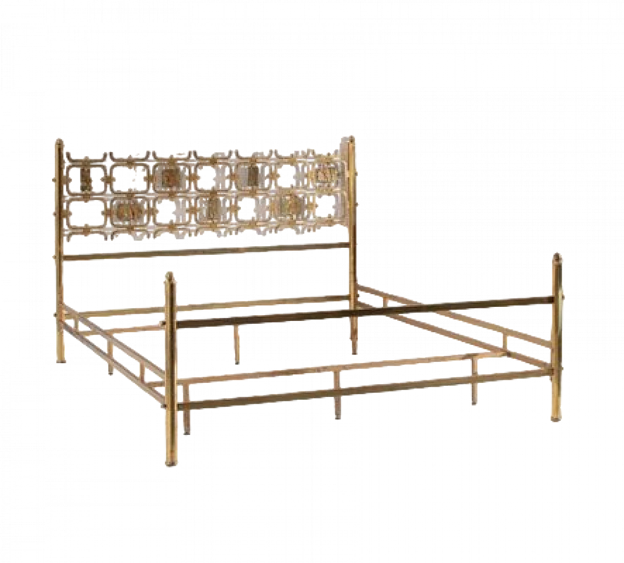 Double bed in brass by Borsani and Pomodoto for ABV, 1950s 9