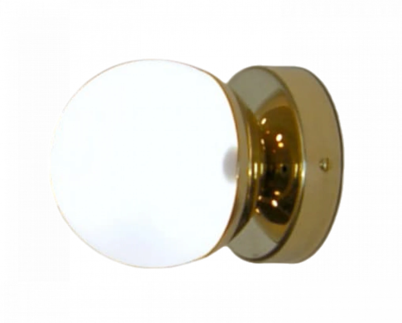 Brass and glass sphere wall lamp 9