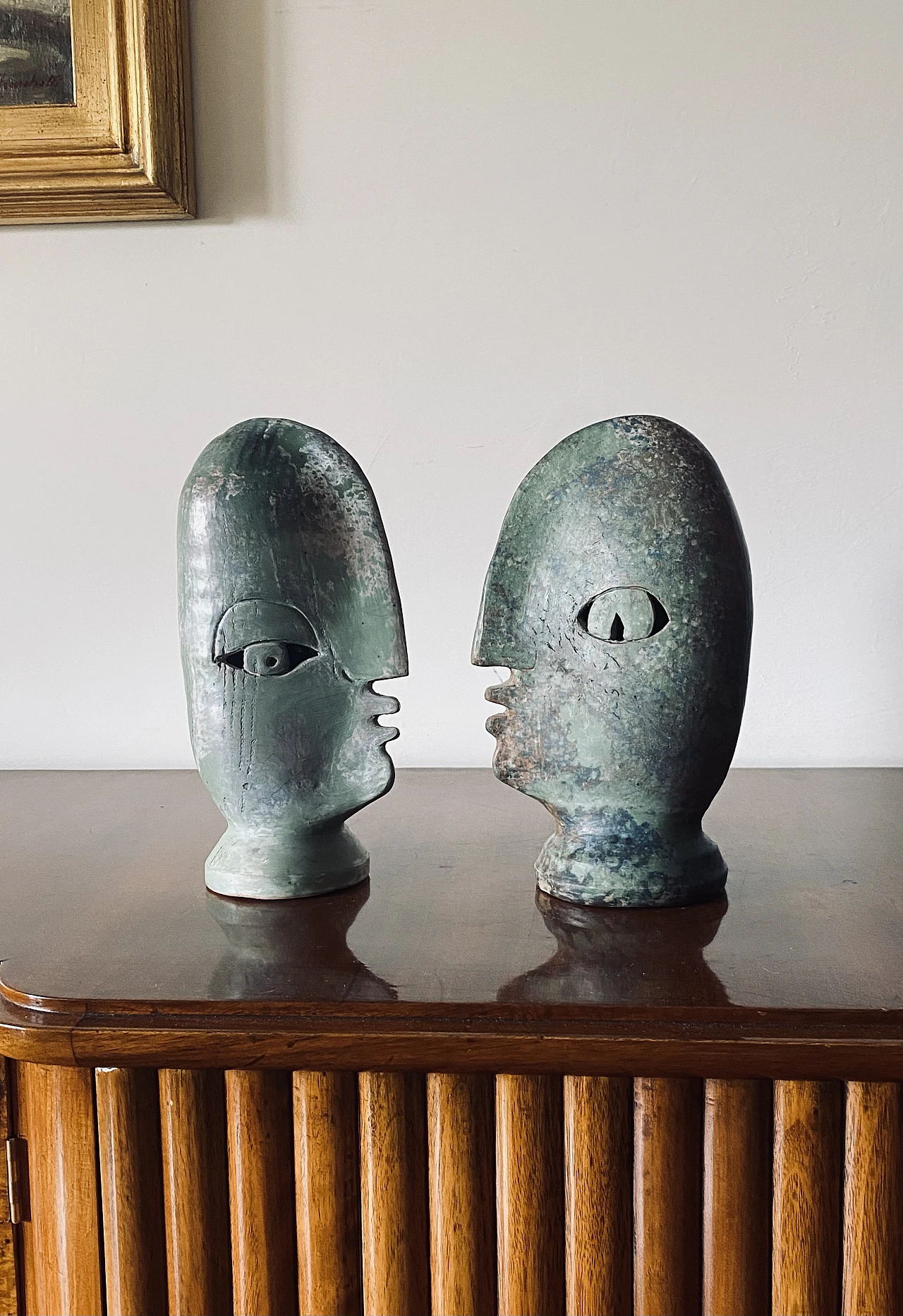 Loul Combres, Les Bisous, coppia di sculture in ceramica, 1987 4