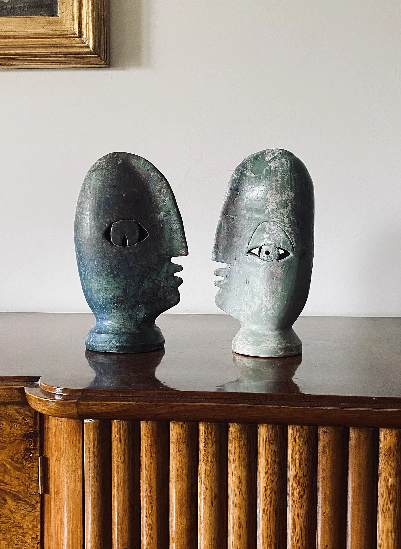 Loul Combres, Les Bisous, coppia di sculture in ceramica, 1987 7