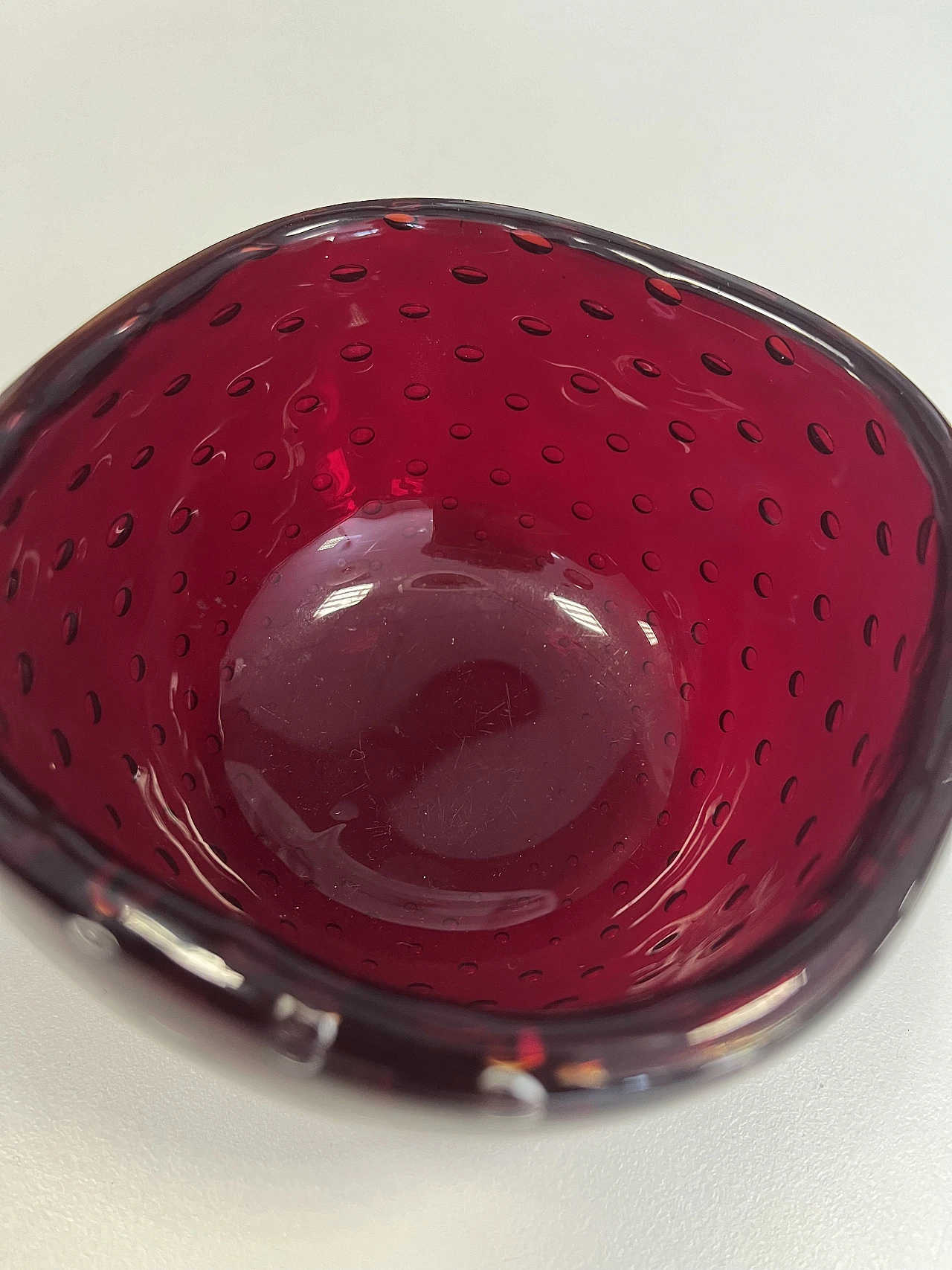 Bullicante glass bowl by Carlo Scarpa for Venini, 1950s 4