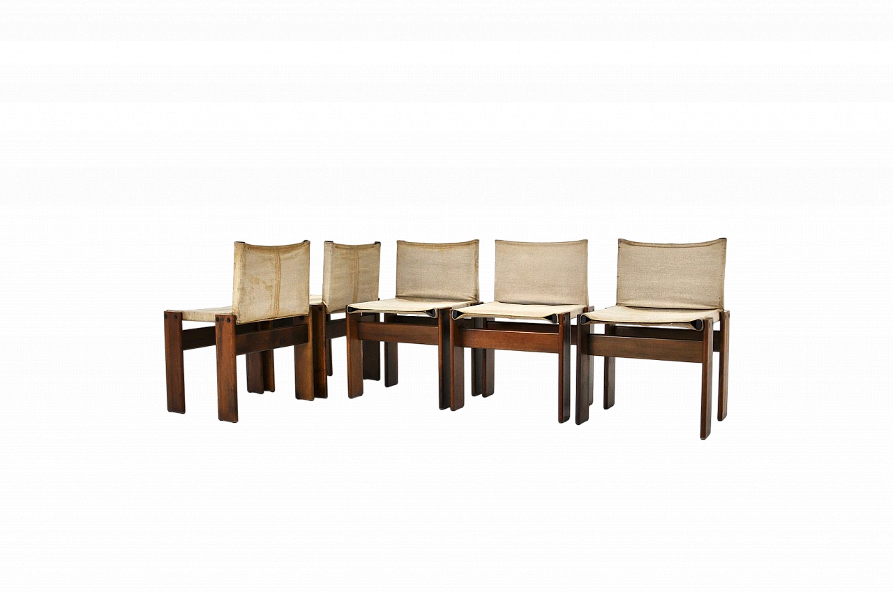 5 Monk chairs by Afra & Tobia Scarpa for Molteni, 1970s 13