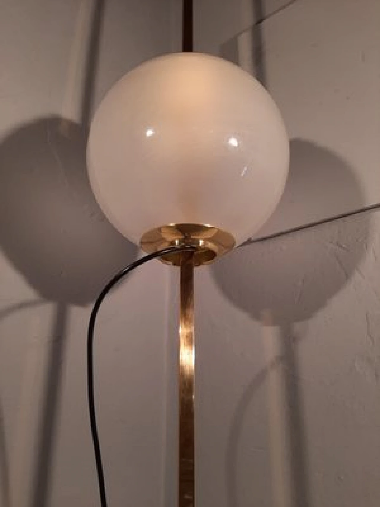 Balloon LTE10 floor lamp in brass by Dominioni for Azucena, 1990s 4