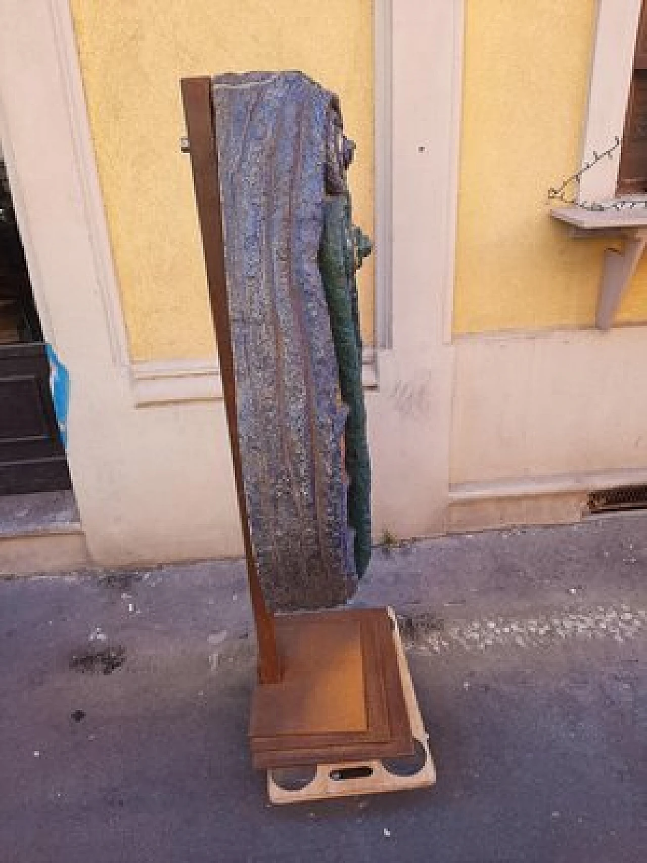 Alghe, scultura policroma in pietra su struttura in ferro, anni '50 6