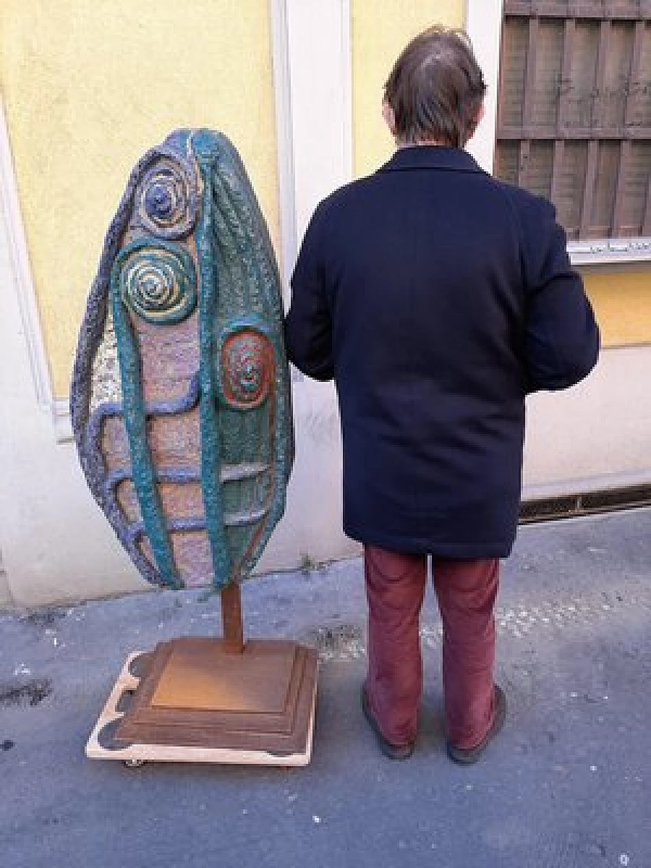 Alghe, scultura policroma in pietra su struttura in ferro, anni '50 18