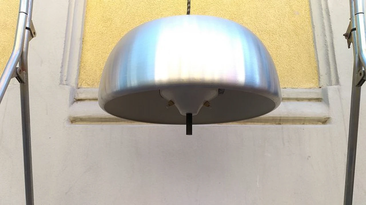 Aluminum & iron ceiling lamp by Oscar Torlasco for Lumi, 1960s 8