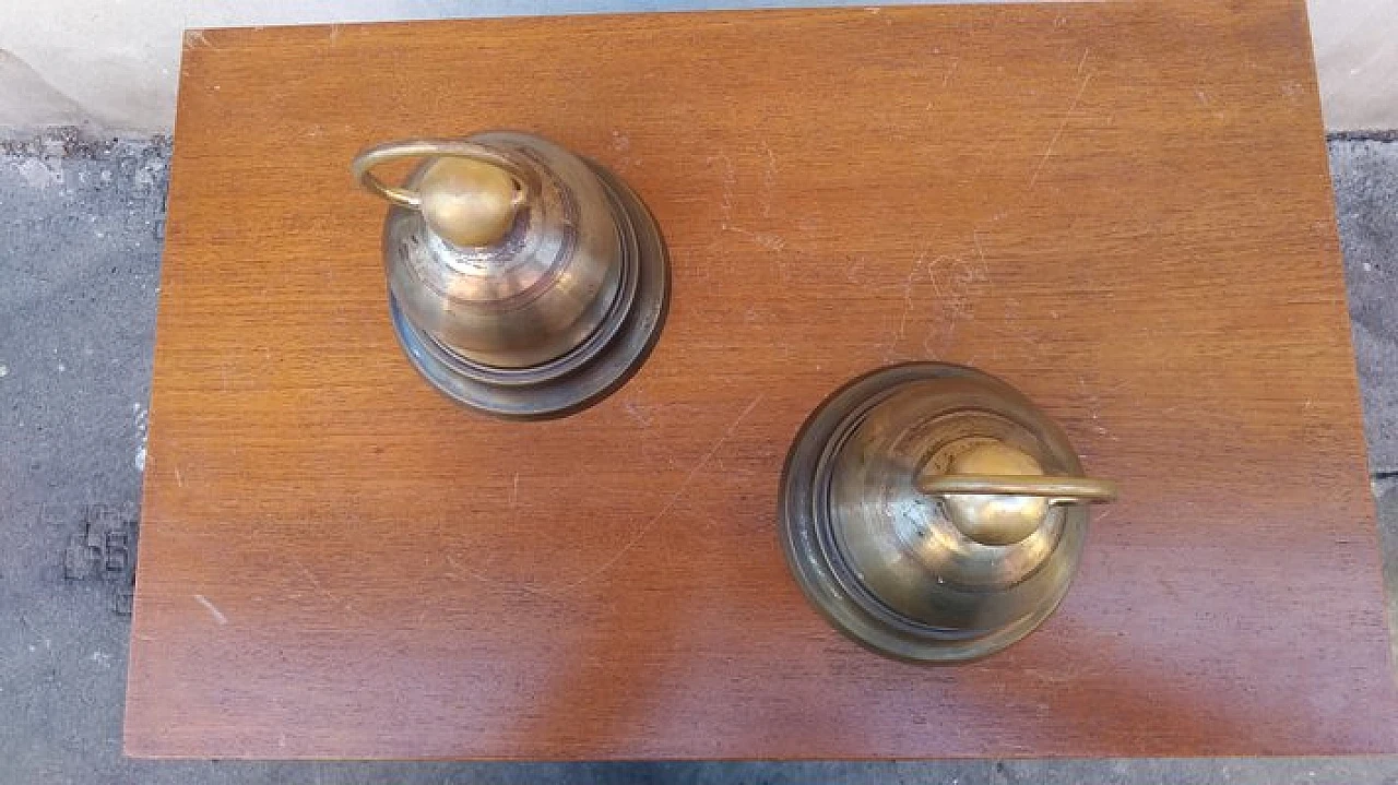 Pair of brass doorstops by L. C. Dominioni for Azucena, 1950s 6