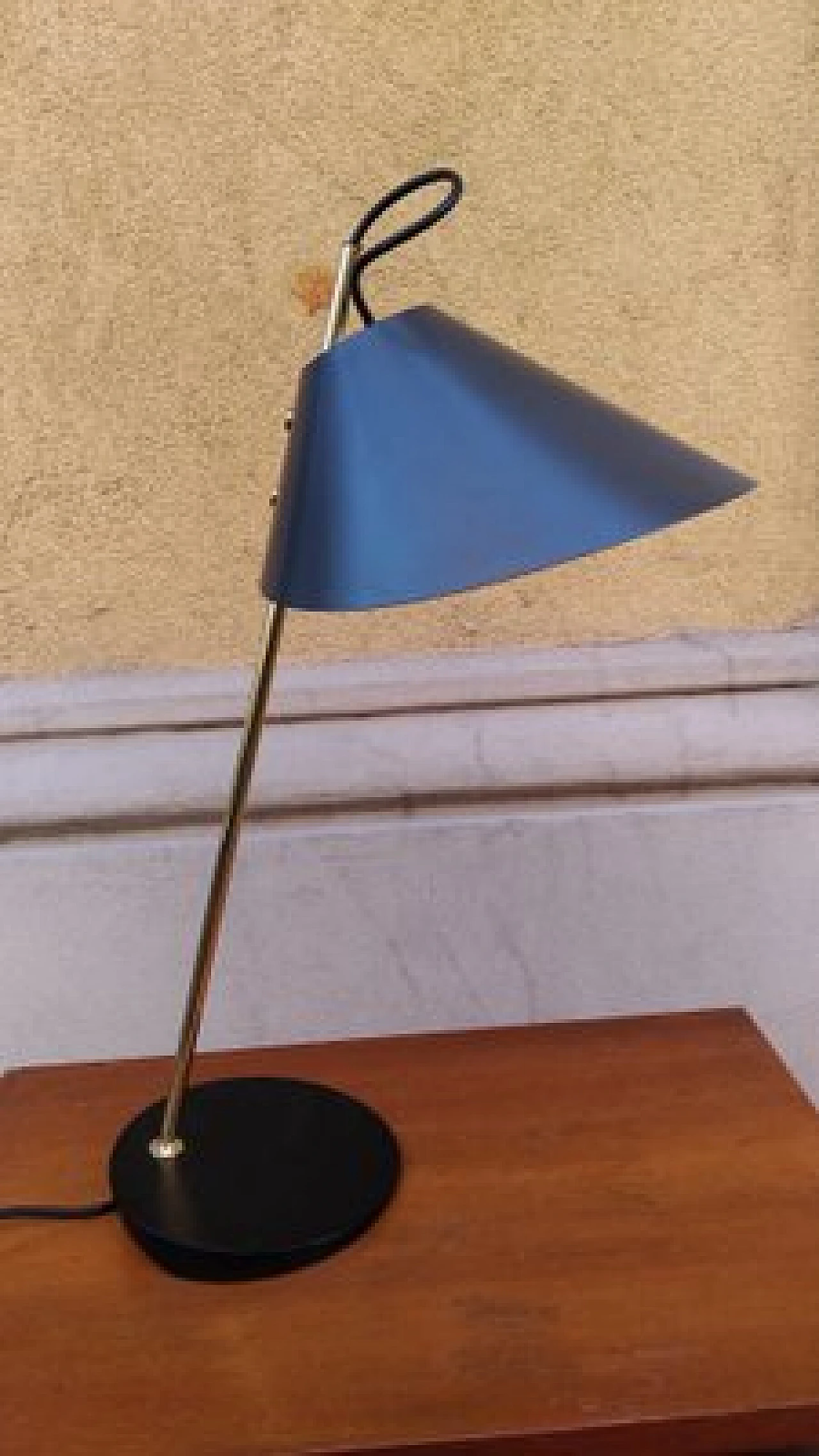 Iron & brass table lamp by L. C. Dominioni for Azucena, 1990s 1