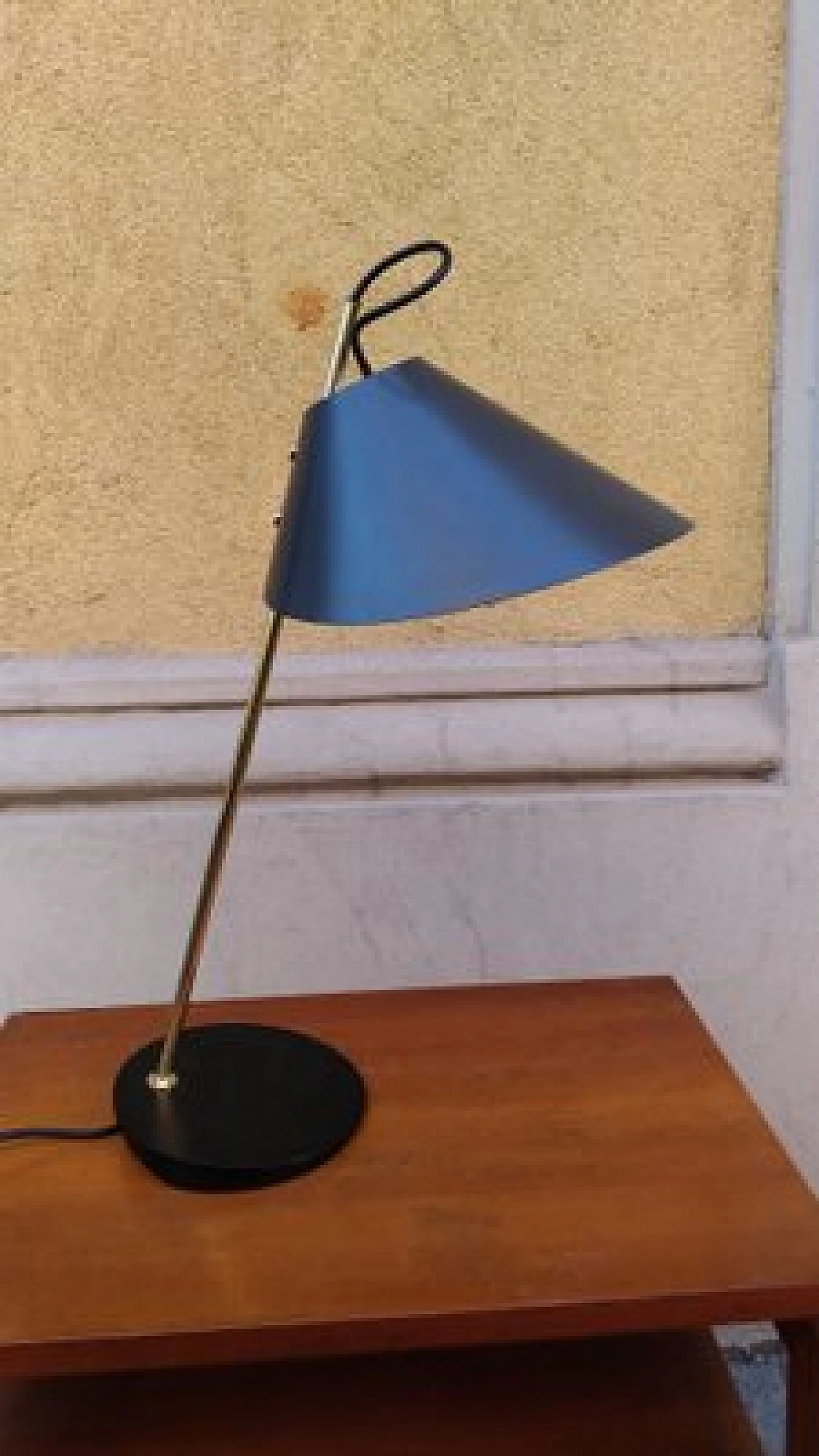 Iron & brass table lamp by L. C. Dominioni for Azucena, 1990s 6