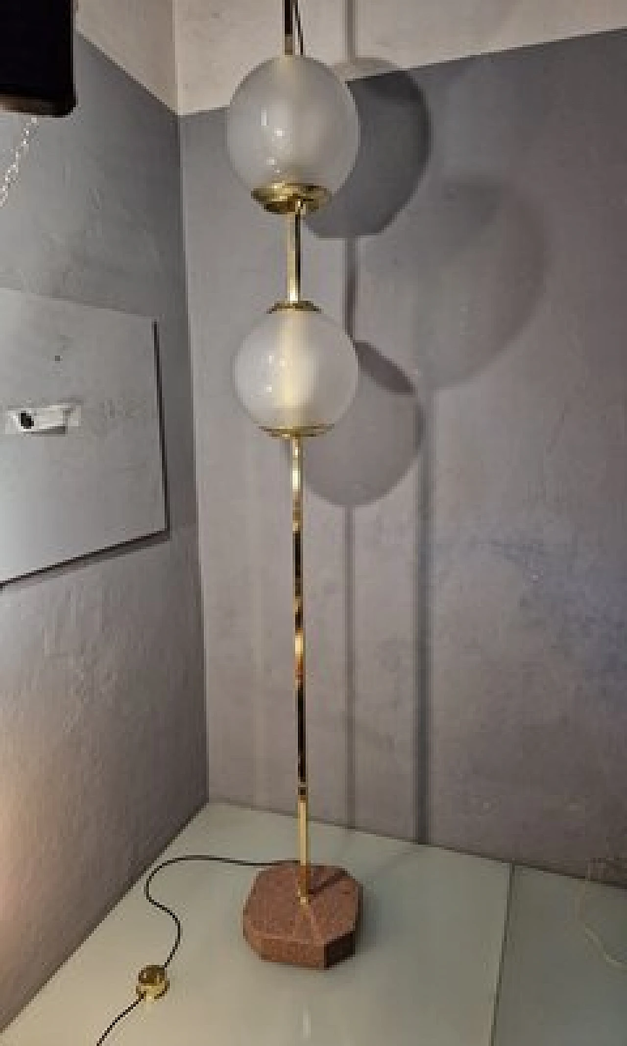 Double Ball LTE10 floor lamp by Dominioni for Azucena, 1990s 3