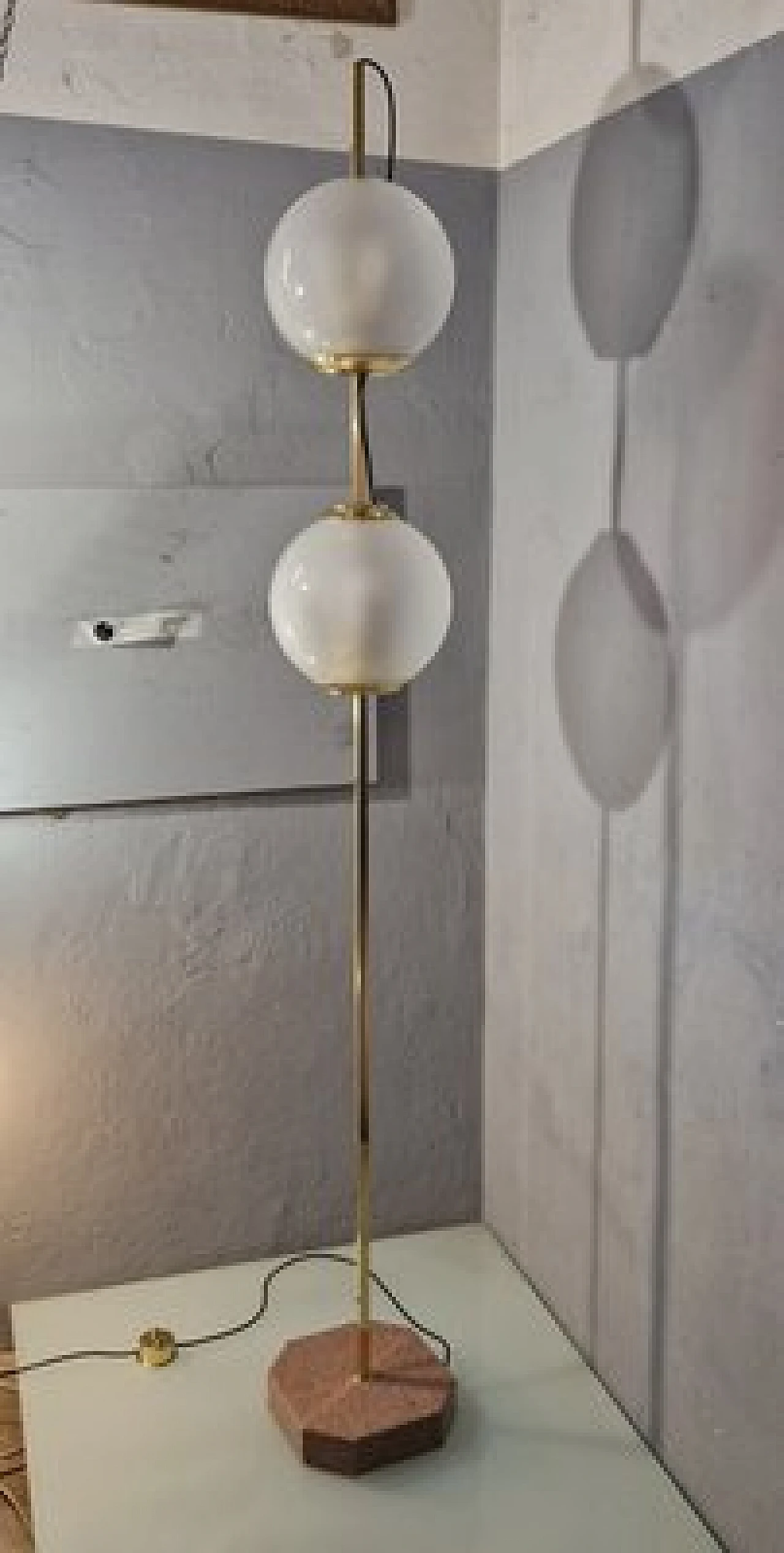 Double Ball LTE10 floor lamp by Dominioni for Azucena, 1990s 4