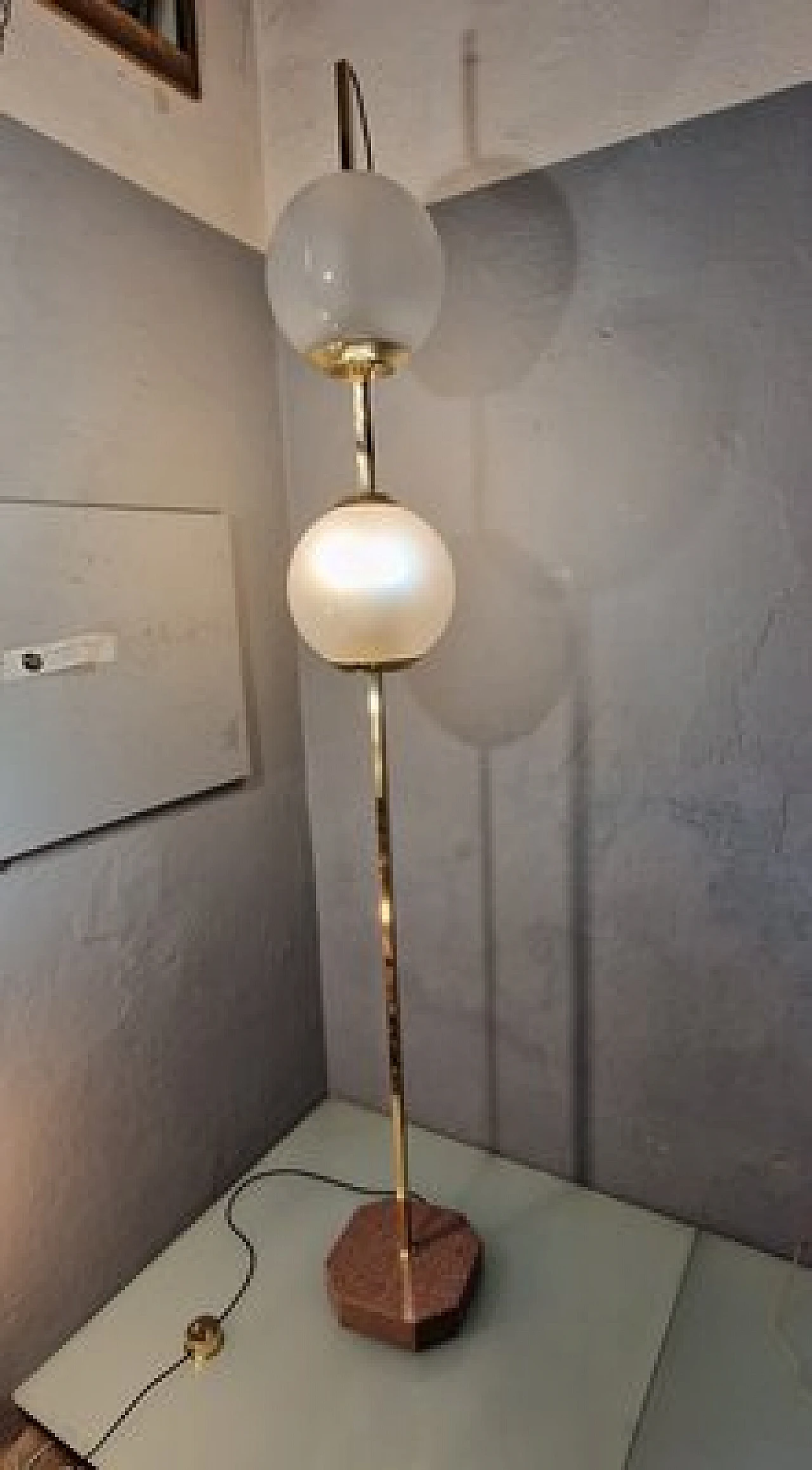 Double Ball LTE10 floor lamp by Dominioni for Azucena, 1990s 6