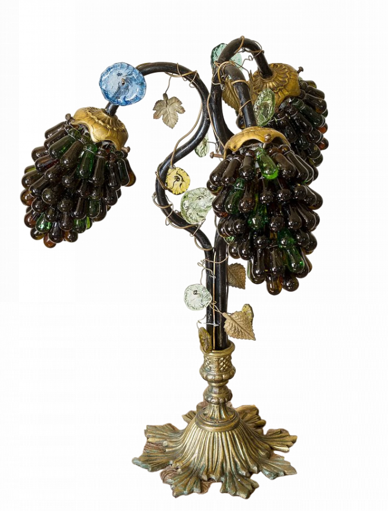 Art Nouveau lamp with Murano glass shade, 1920s 14