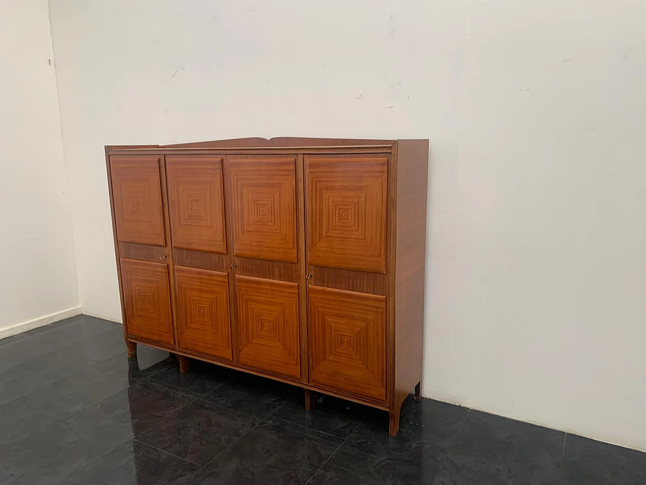 Mahogany sideboard with inlaid ashlars, 1950s 3