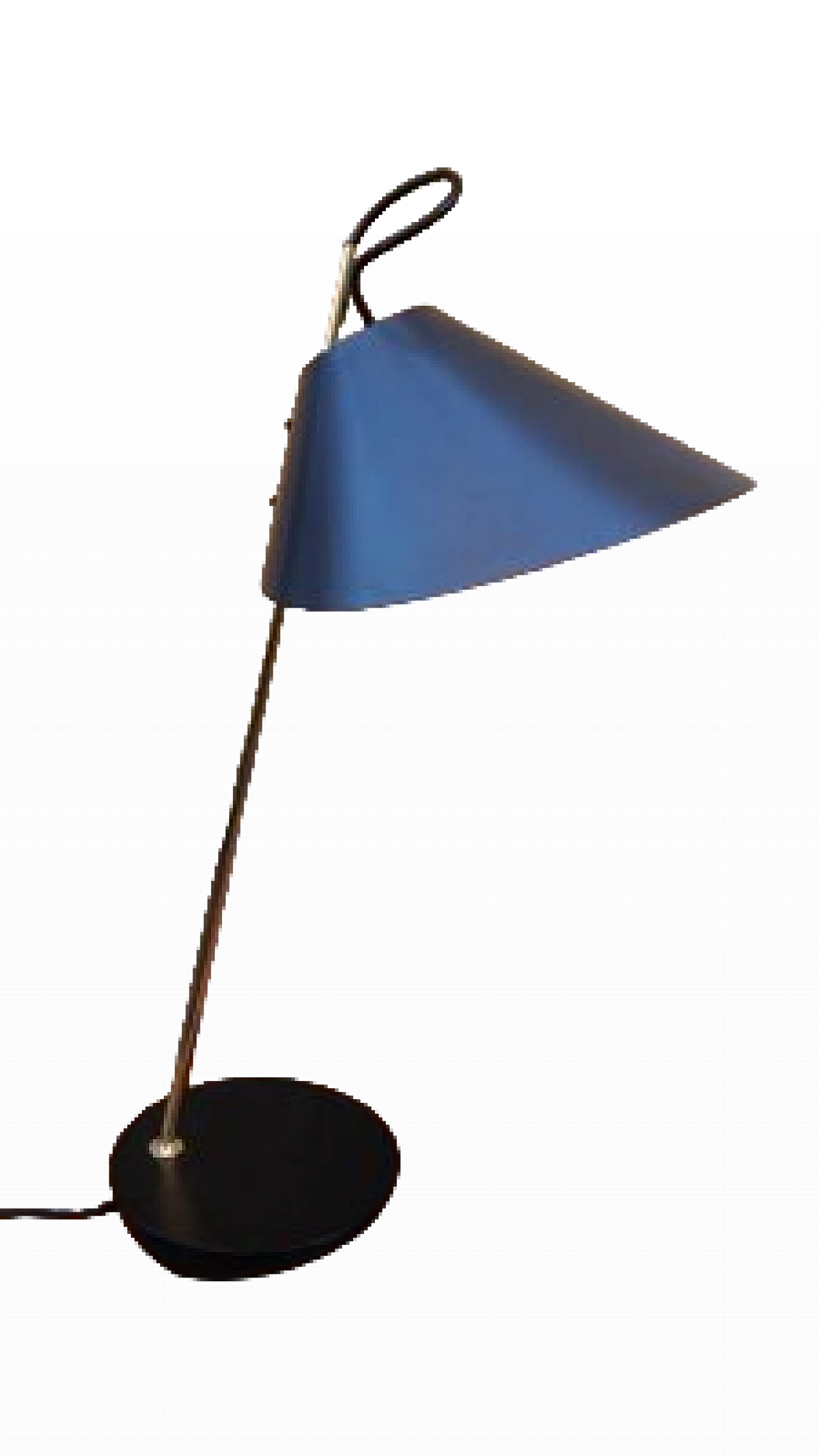 Iron & brass table lamp by L. C. Dominioni for Azucena, 1990s 15