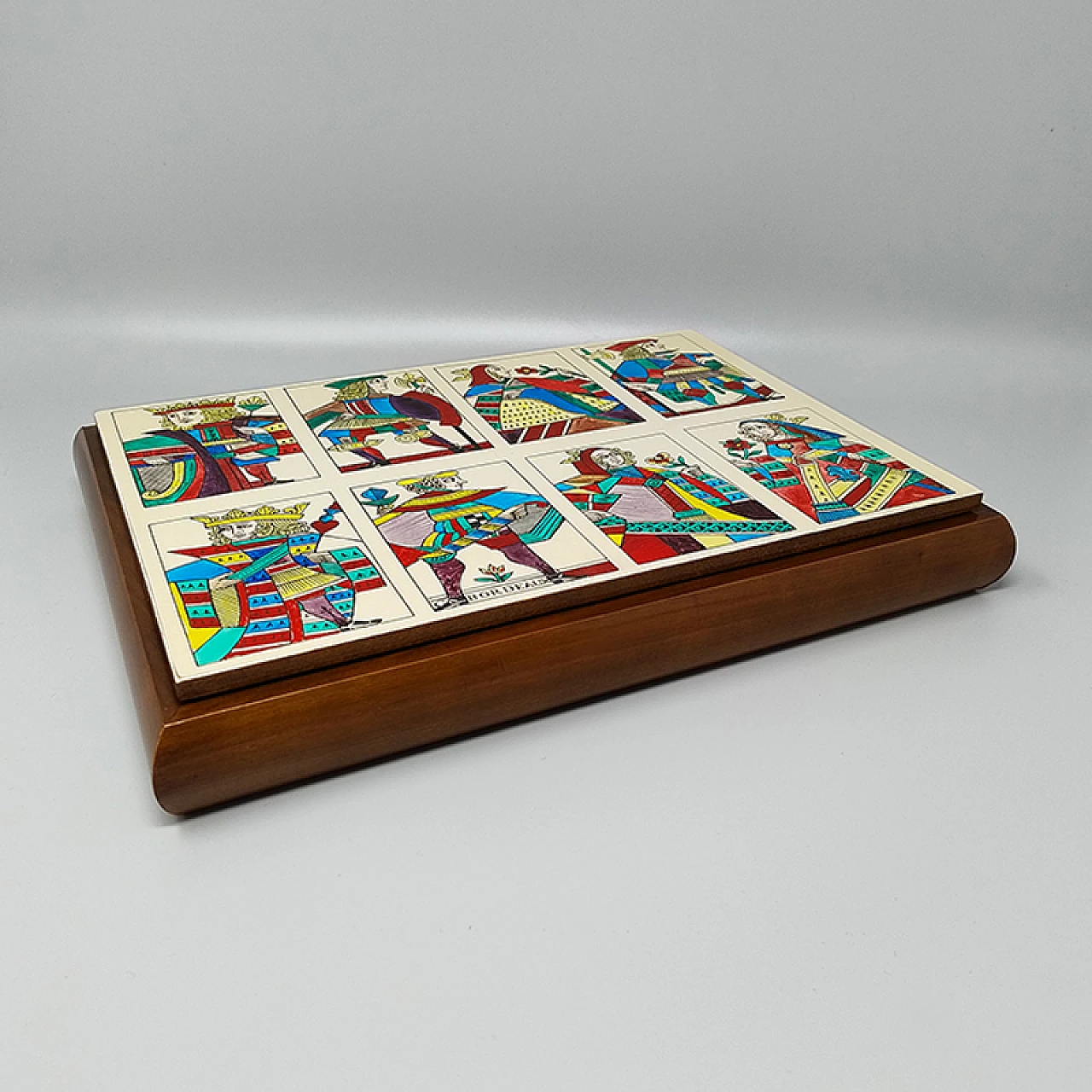 Box with playing cards by Piero Fornasetti, 1960s 3