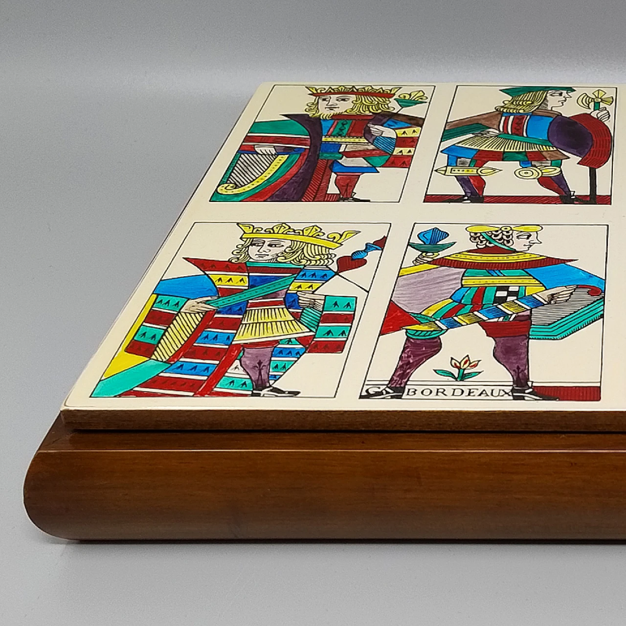 Box with playing cards by Piero Fornasetti, 1960s 8