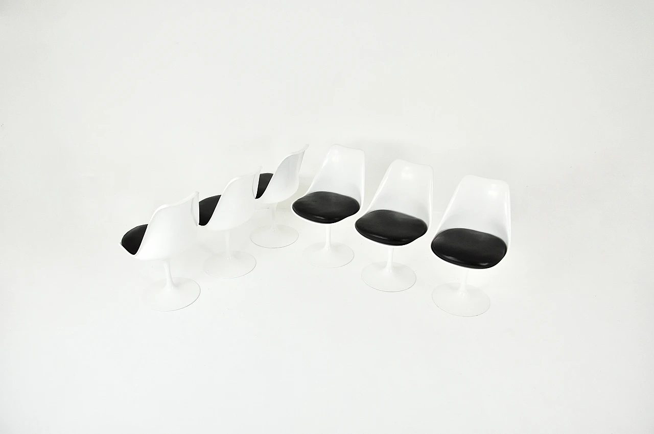 6 Tulip chairs by Eero Saarinen for Knoll International, 1970s 1