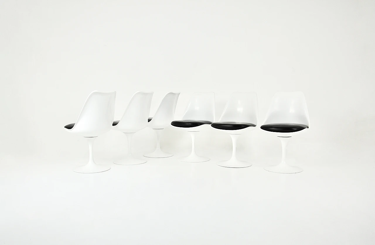 6 Tulip chairs by Eero Saarinen for Knoll International, 1970s 2