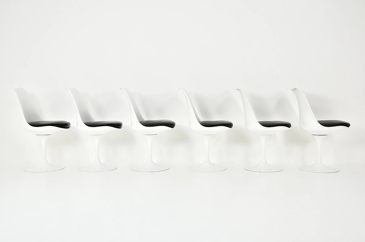 6 Tulip chairs by Eero Saarinen for Knoll International, 1970s 4