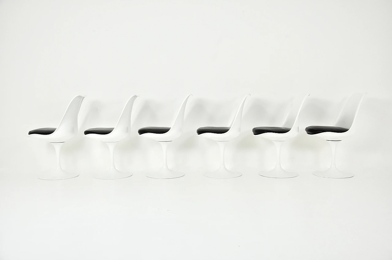 6 Tulip chairs by Eero Saarinen for Knoll International, 1970s 6