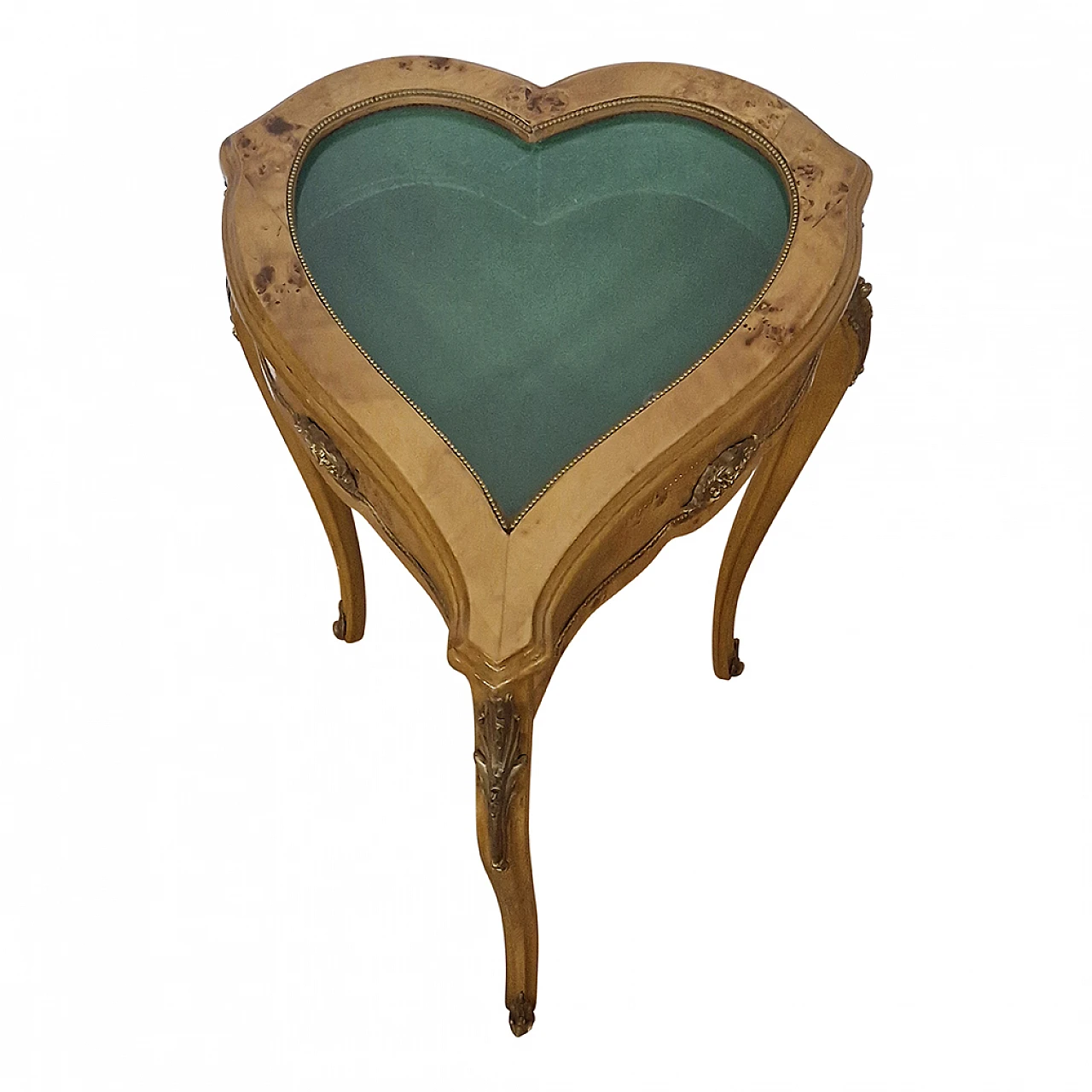 Louis XV style heart-shaped display side table, 1980s 3