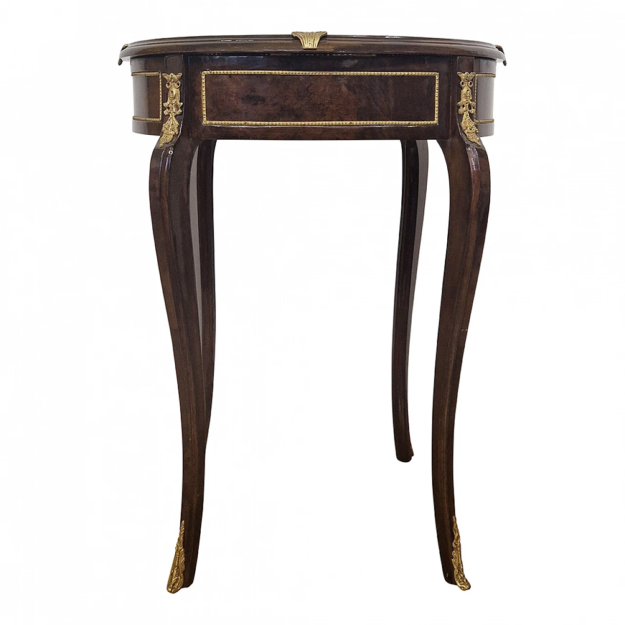 Baroque-style walnut-root display table, 1980s 1