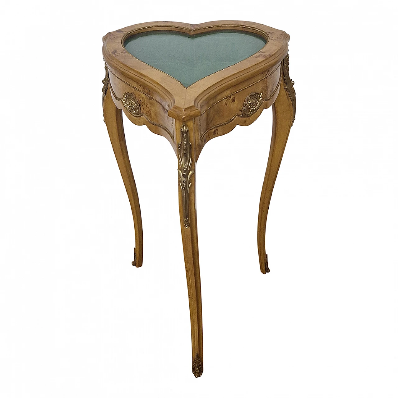 Louis XV style heart-shaped display side table, 1980s 11