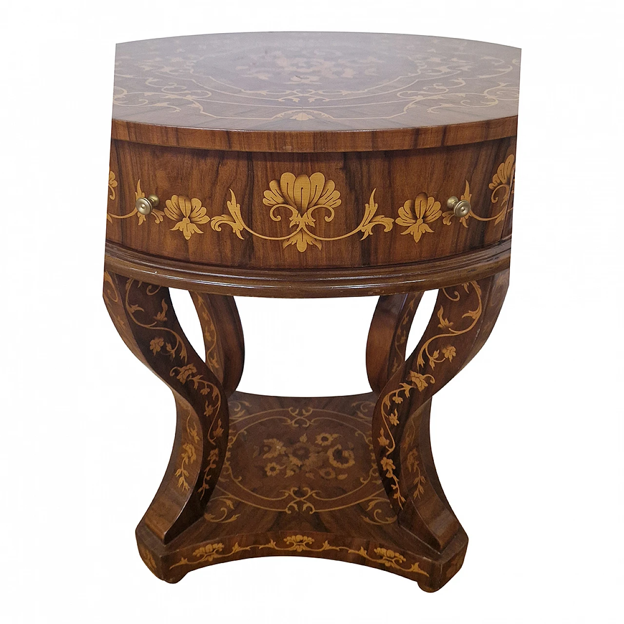 Inlaid walnut coffee table in Baroque style, 1980s 7