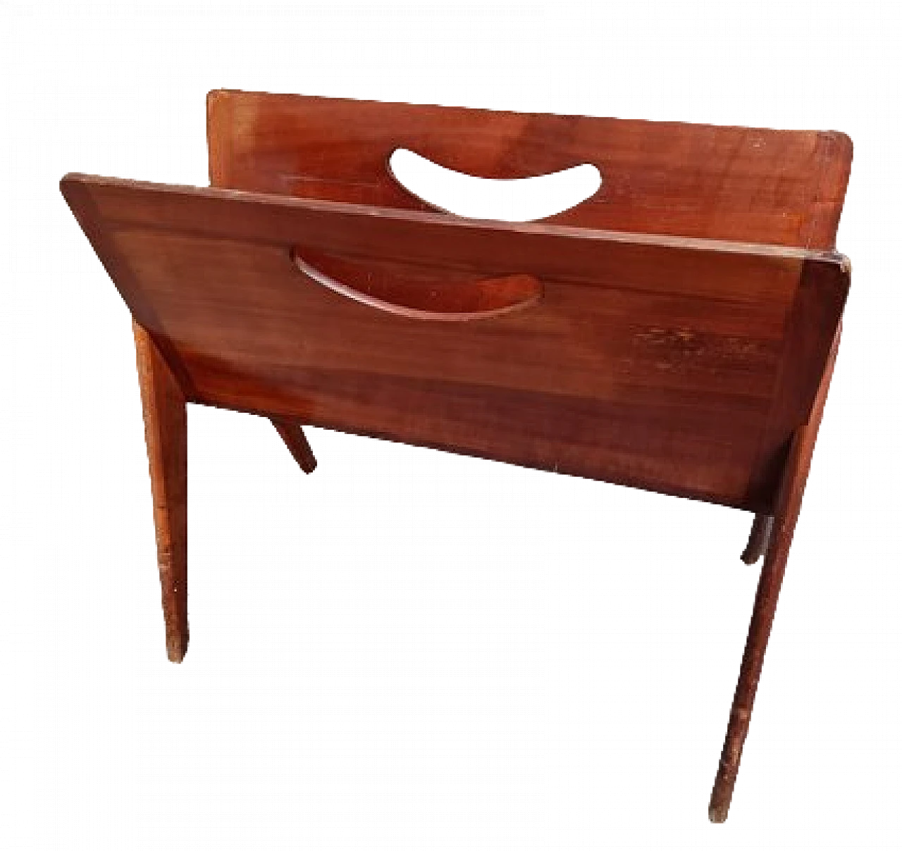 Wooden magazine rack in the style of Ico & Luisa Parisi, 1950s 5