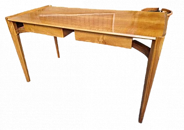 Walnut writing desk with drawer by Paolo Buffa, 1950s