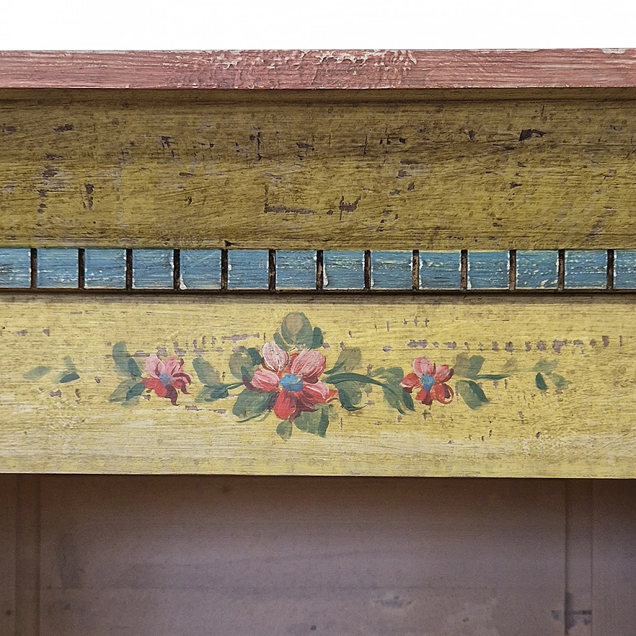 Yellow lacquered wooden pantry in Tyrolean style, 1980s 7