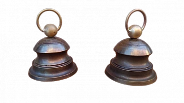 Pair of brass doorstops by L. C. Dominioni for Azucena, 1950s