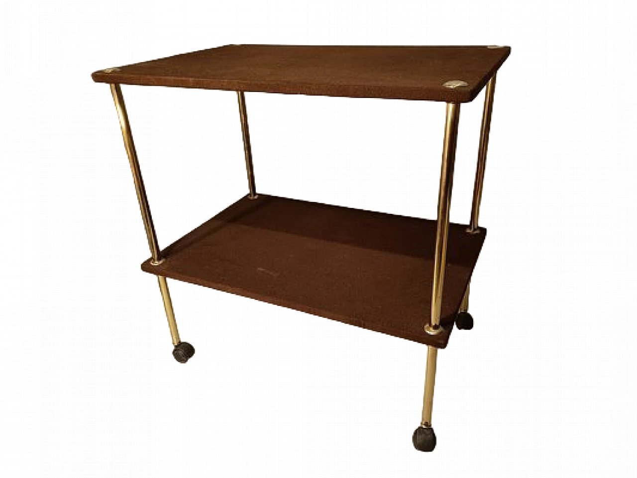 T9 bar cart in wood & brass by L. C. Dominioni for Azucena, 1960s 6