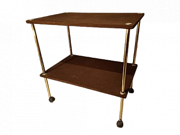 T9 bar cart in wood & brass by L. C. Dominioni for Azucena, 1960s