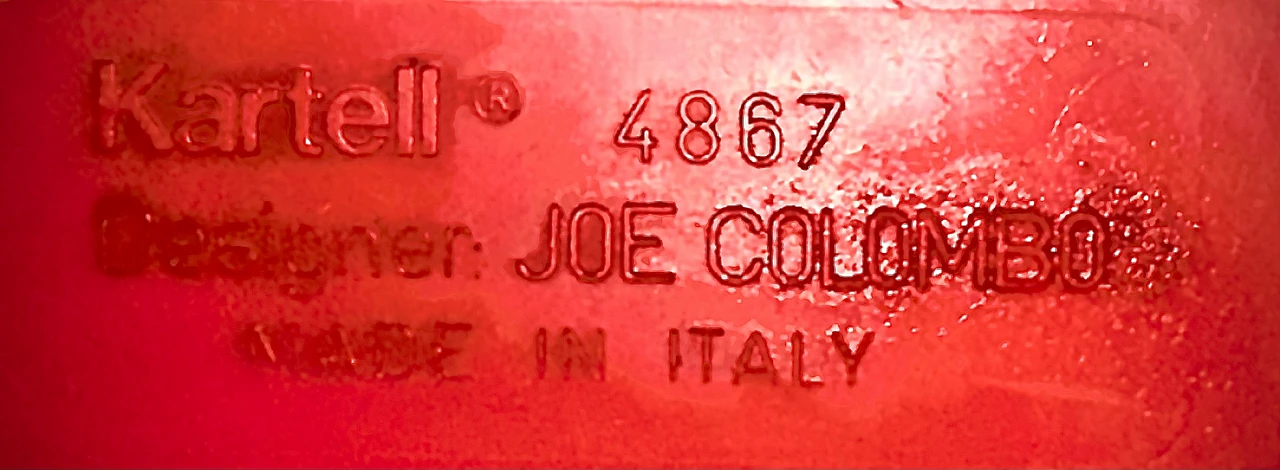 Coppia di sedie 4867 di Joe Colombo per Kartell, anni '60 5