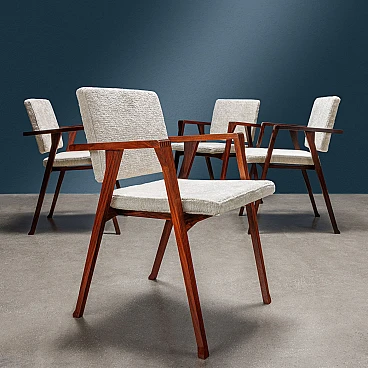 4 Luisa armchairs by Franco Albini for Poggi
