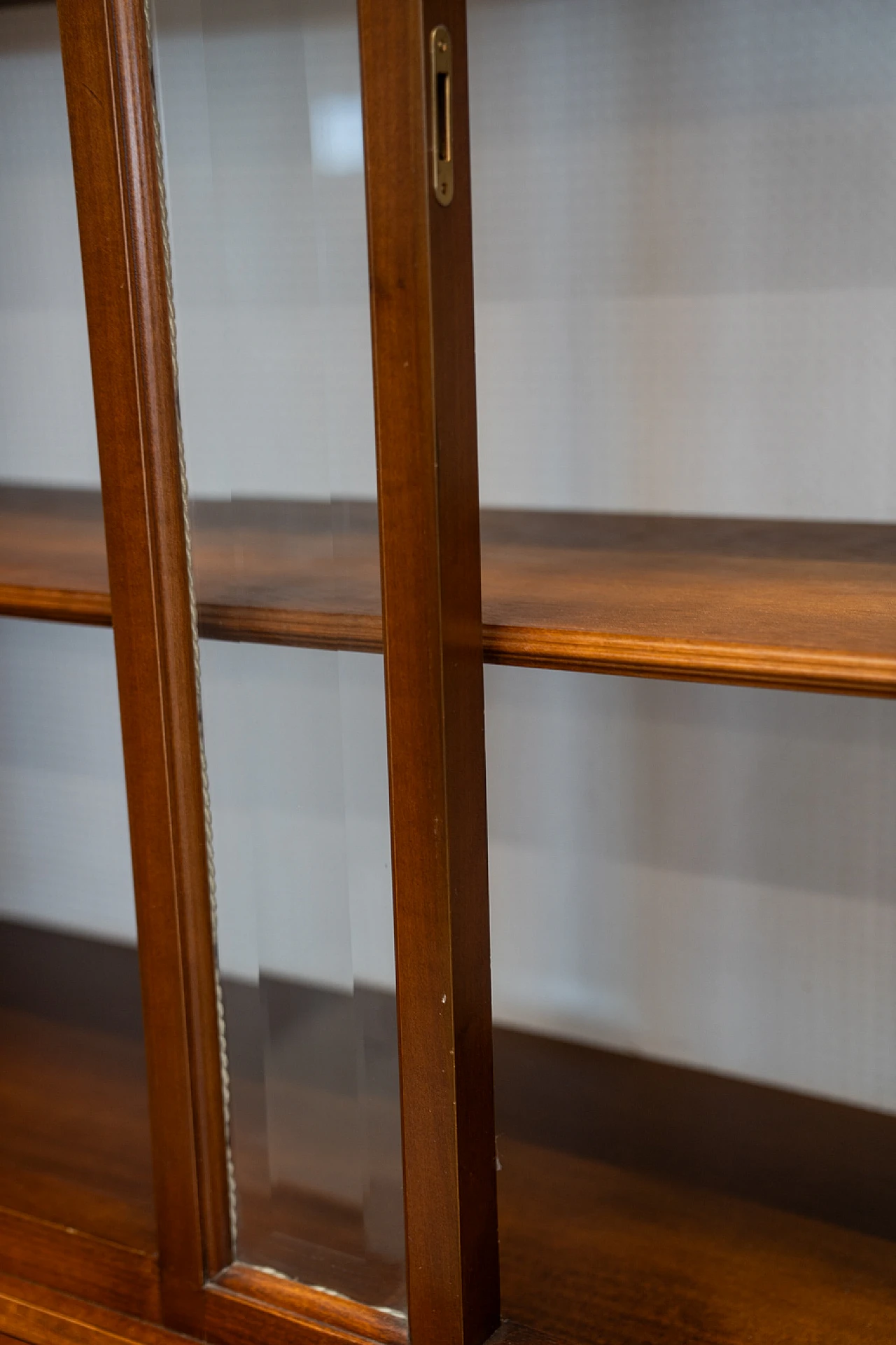 Walnut-stained carved beech display case, 1980s 7