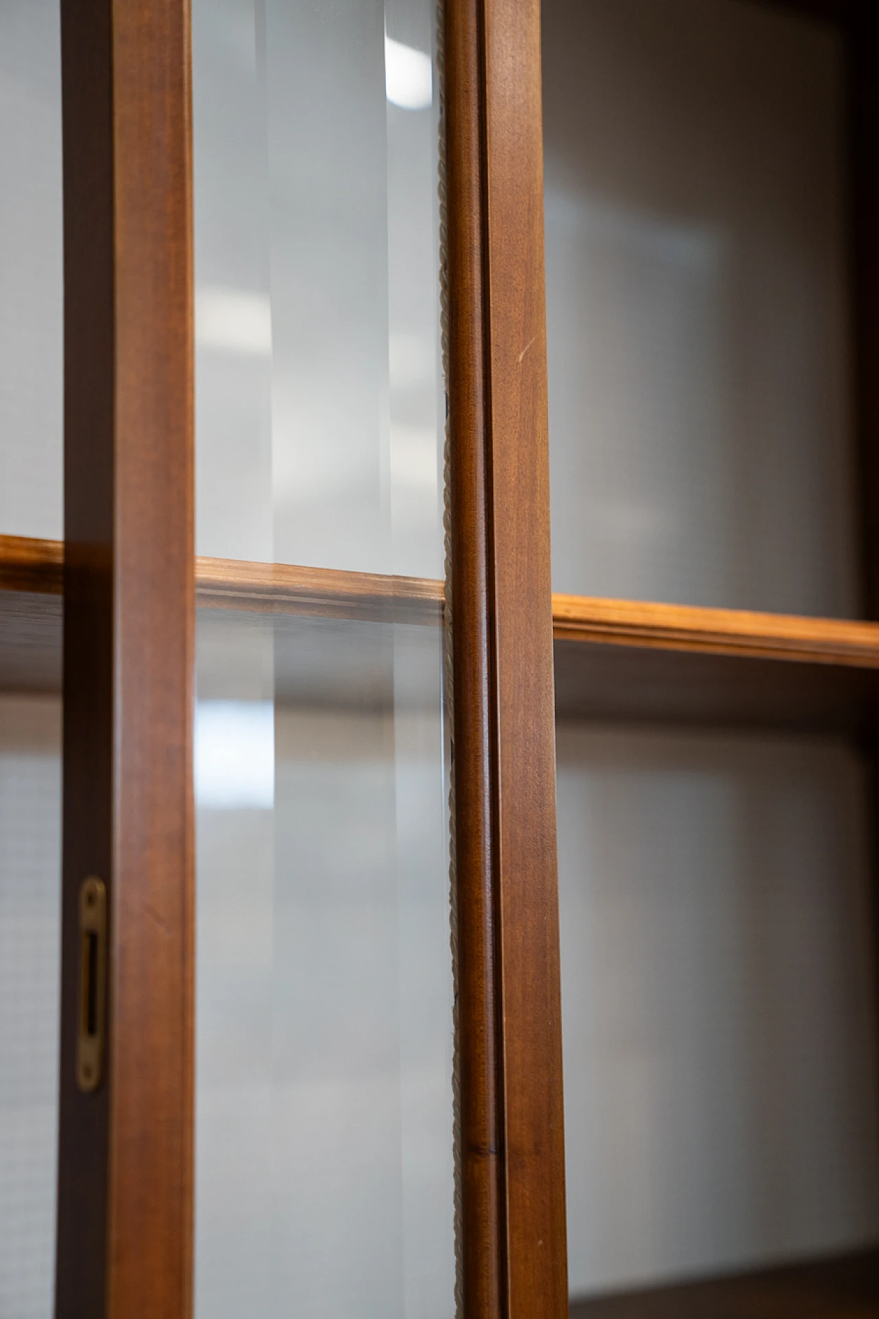 Walnut-stained carved beech display case, 1980s 9