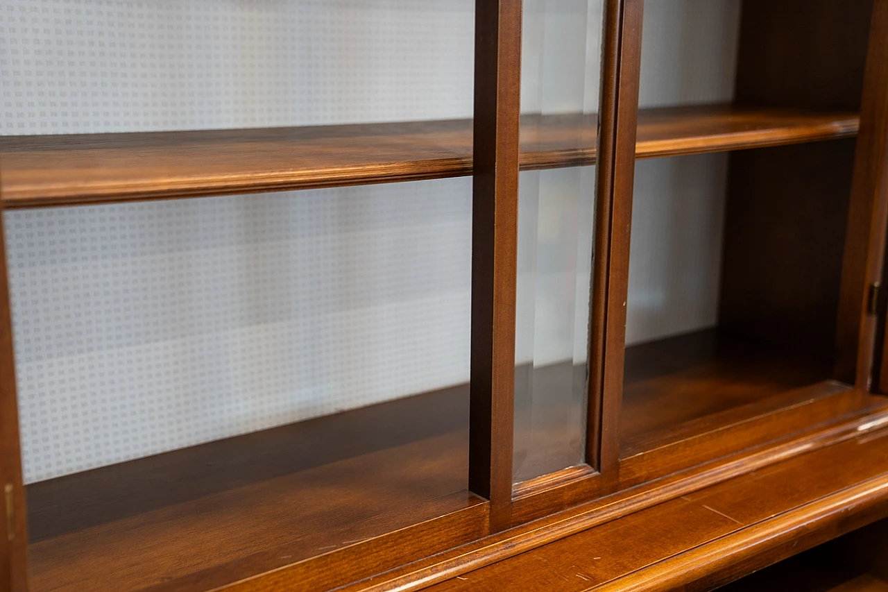 Walnut-stained carved beech display case, 1980s 11