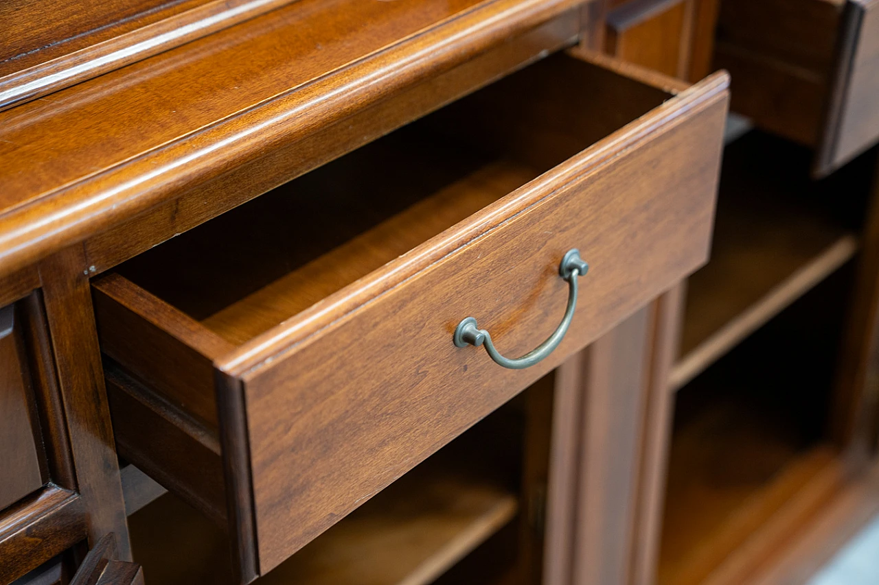 Walnut-stained carved beech display case, 1980s 12