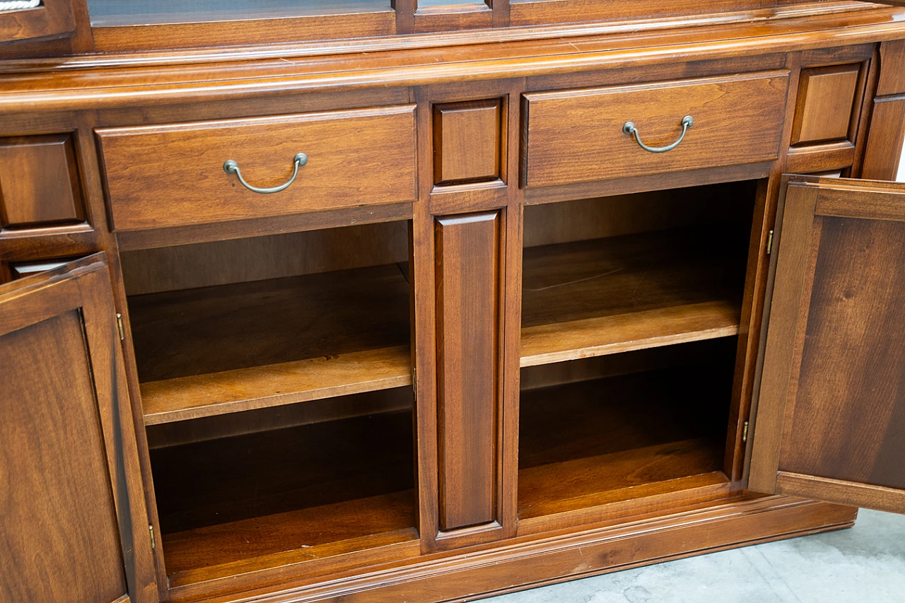 Walnut-stained carved beech display case, 1980s 13