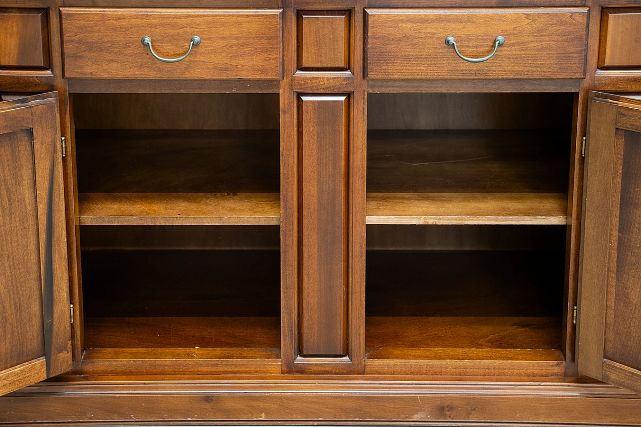 Walnut-stained carved beech display case, 1980s 14